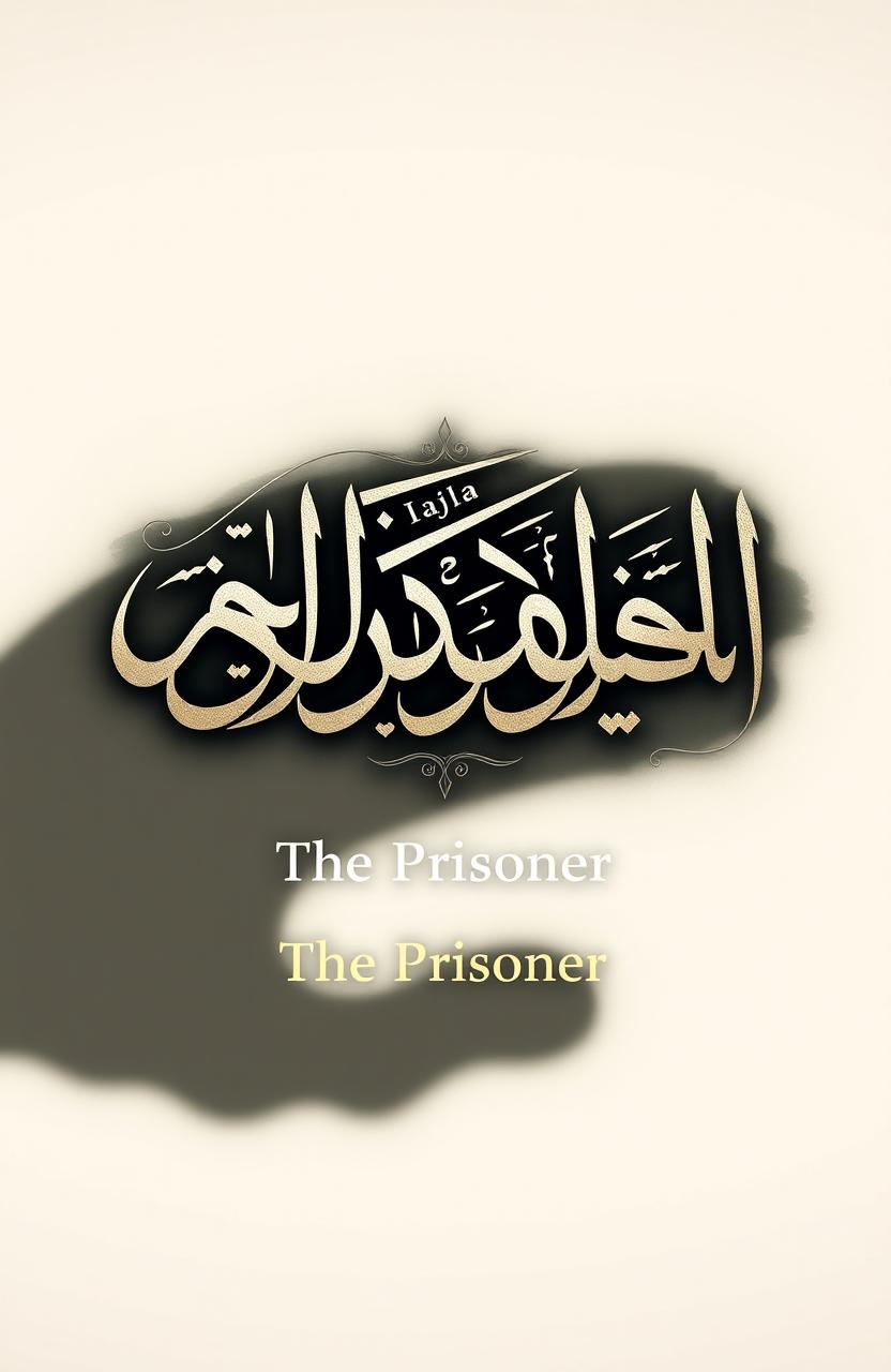 A beautifully crafted title design for 'سجين' (The Prisoner) that embodies a sense of confinement and emotional depth