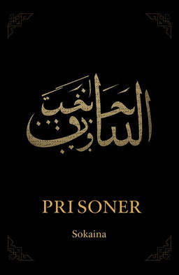 A beautifully crafted title design for 'سجين' (The Prisoner) that embodies a sense of confinement and emotional depth