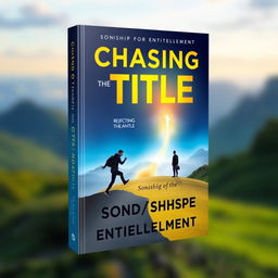 A visually striking book cover design for a title titled "Chasing the Title, Rejecting the Mantle" with the subtitle "Sonship or Entitlement"