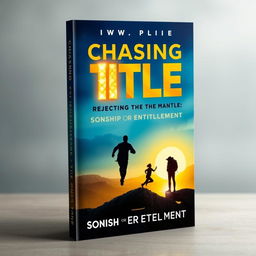 A visually striking book cover design for a title titled "Chasing the Title, Rejecting the Mantle" with the subtitle "Sonship or Entitlement"