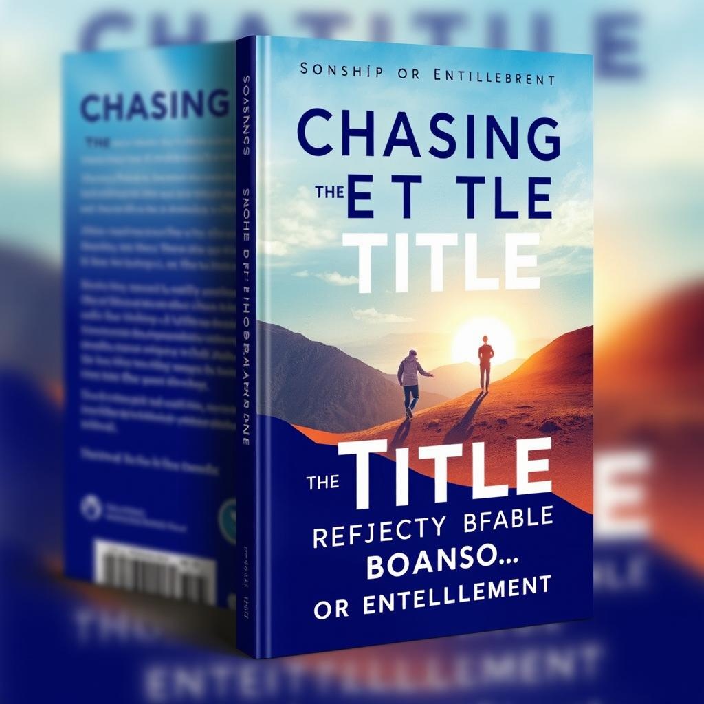 A visually striking book cover design for a title titled "Chasing the Title, Rejecting the Mantle" with the subtitle "Sonship or Entitlement"