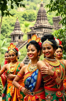 A vibrant scene showcasing the rich cultural heritage of Sri Lanka's Hela arts