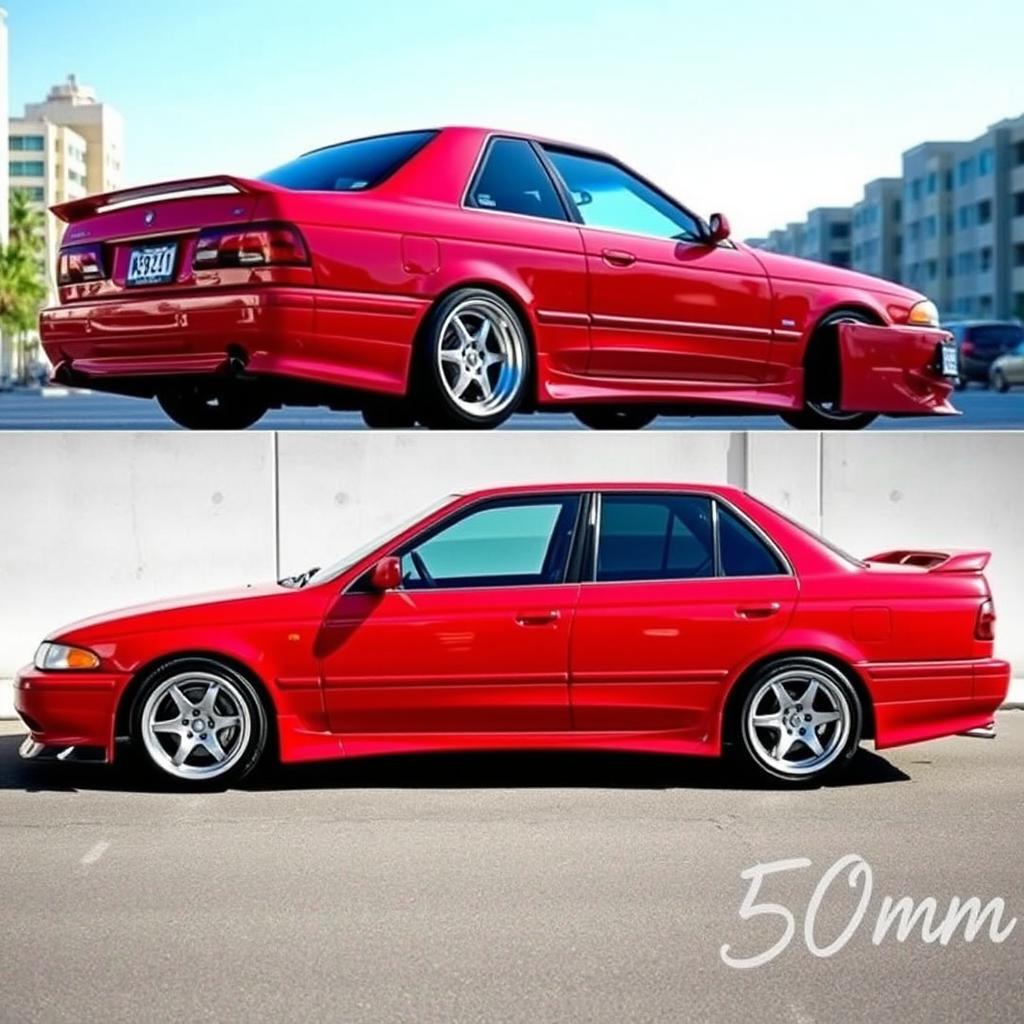 A 1995 AE101 sedan equipped with a BZ Touring Kit, showcasing its sleek lines and iconic design