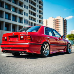 A 1995 AE101 sedan equipped with a BZ Touring Kit, showcasing its sleek lines and iconic design