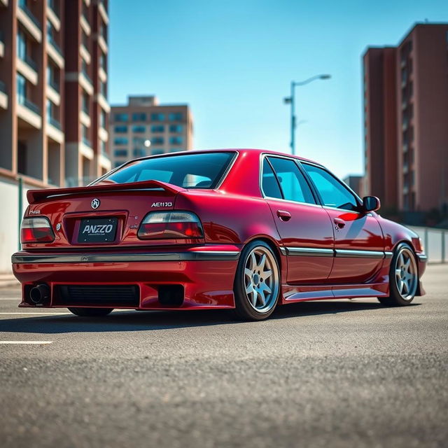 A 1995 AE101 sedan equipped with a BZ Touring Kit, showcasing its sleek lines and iconic design
