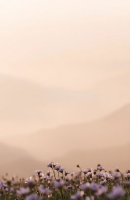 A serene landscape that captures the essence of purity and elegance, featuring a dreamy mist that envelops the scene