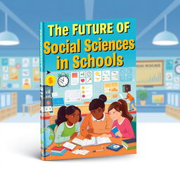 A book cover design titled 'The Future of Social Sciences in Schools'