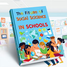 A book cover design titled 'The Future of Social Sciences in Schools'