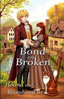A charming scene depicting a couple in 1800s England