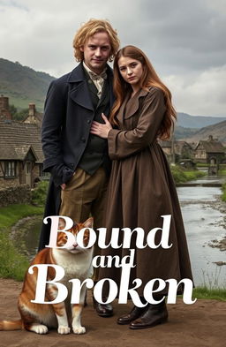 A couple living in 1800s England, the man is tall with curly blonde hair, dressed in fancy attire