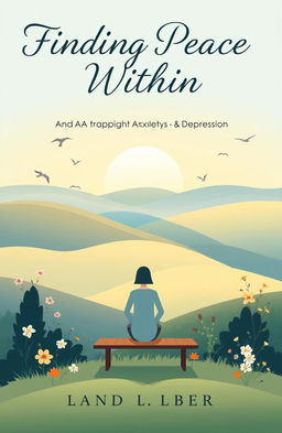 A detailed cover illustration for a psychological self-help book focused on overcoming depression and anxiety
