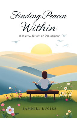 A detailed cover illustration for a psychological self-help book focused on overcoming depression and anxiety