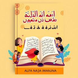 Cover design for an educational book titled 'مهارة الكلام على أنواع النصوص' (Speaking Skills on Types of Texts) authored by ALFA NAJA IMAMUNA