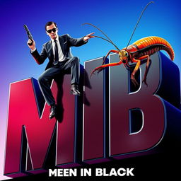 A vibrant and dynamic movie poster inspired by the first "Men in Black" film