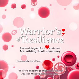 A beautifully designed journal cover featuring the main title 'Warriors of Resilience: Navigating the Sickle Cell Journey – A Personal Medical Logbook & Journal' prominently displayed