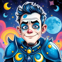 An imaginative illustration of a guy with a quirky and weird personality, depicted in an eye-catching way that captures his eccentric nature
