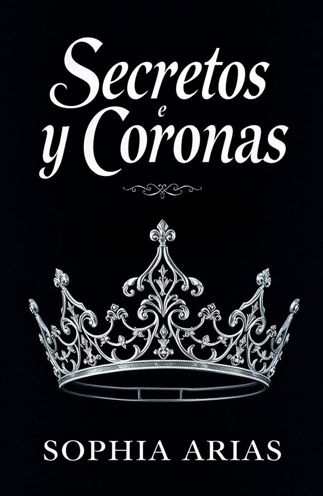 A stunning book cover featuring a silver crown that exudes elegance and mystery