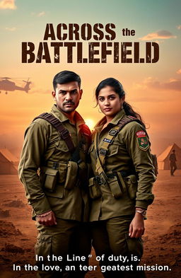 Two soldiers, Tryaksh and Kriya, standing close together in detailed military uniforms