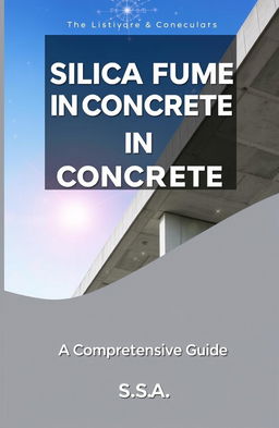 A visually appealing cover for a comprehensive guide on Silica Fume in Concrete, authored by S