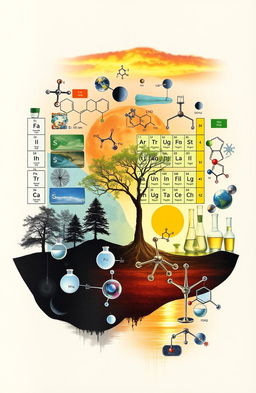 A thoughtful and artistic representation of the concept 'Chemistry teaches us about life'