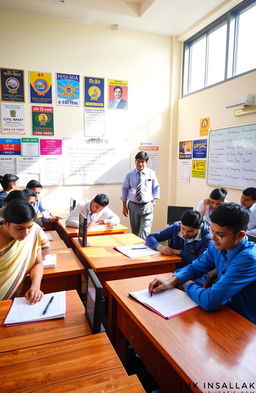 A well-organized UPSC test series setup in a classroom environment