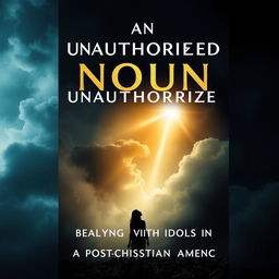 A thought-provoking book cover for 'An Unauthorized Noun: Dealing with Idols in a Post-Christian America'