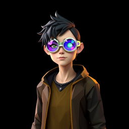 A character inspired by OASIS, highly similar to the original portrayal, designed in polygon art style