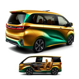 An original design for a luxury MPV (Multi-Purpose Vehicle) that combines elegance and functionality