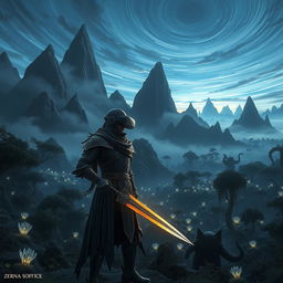 A captivating dark fantasy virtual reality game world, inspired by the book 'Zenia Zone Online'
