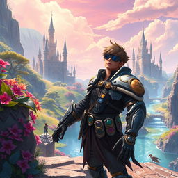 A vibrant and immersive VR fantasy game world inspired by the book 'Zenia Zone Online'