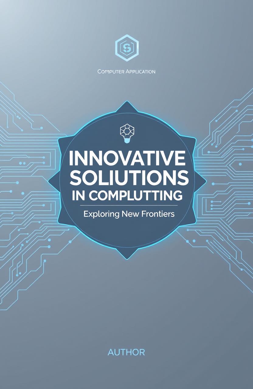 A sleek, modern project cover page for a COMPUTER APPLICATION titled 'Innovative Solutions in Computing'