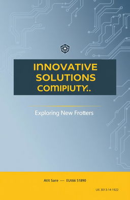 A sleek, modern project cover page for a COMPUTER APPLICATION titled 'Innovative Solutions in Computing'