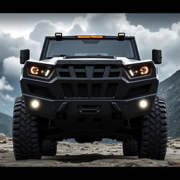 A fierce and powerful design of the Maung Pindad military vehicle, showcasing a robust and aggressive appearance