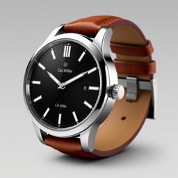 A stylish and sophisticated men's watch design featuring a classic yet modern aesthetic