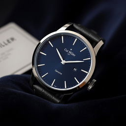 A luxurious men's watch design showcasing the brand name 'Cat Miller'