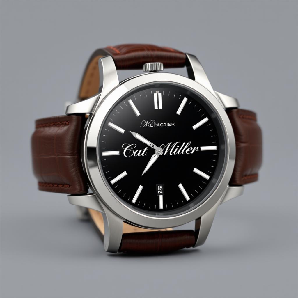 A luxury watch design aimed at men, featuring a sophisticated style that combines elegance and ruggedness