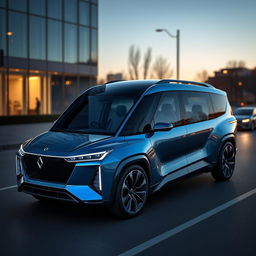A futuristic design of a 7-seater big SUV, merging innovation and technology