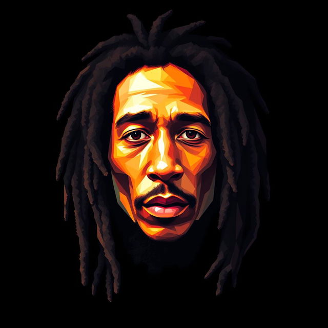 A photorealistic t-shirt design featuring an iconic portrait of Bob Marley, resembling the original character closely, illustrated in an oil painting style that captures a painterly texture