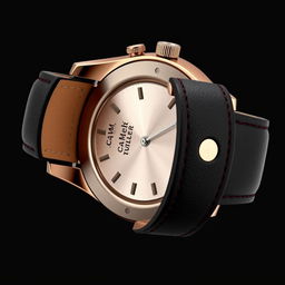 A stunning leather watch design for men, featuring a sleek, sophisticated look