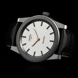 A stunning leather watch design for men, featuring a sleek, sophisticated look