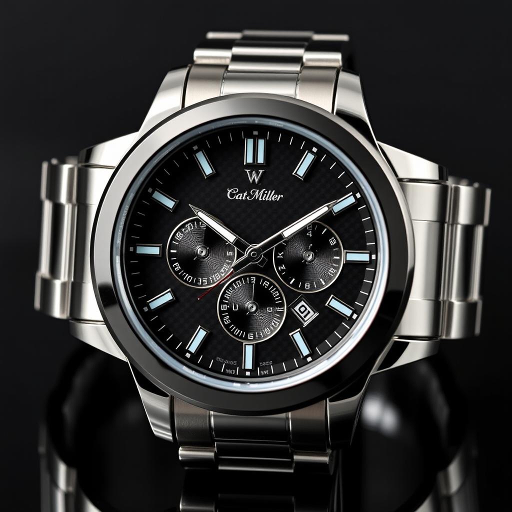 An impressive steel watch design for men, showcasing a robust and stylish aesthetic