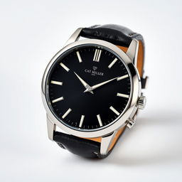 A stunning watch design for men by the brand 'Cat Miller', showcasing a luxurious and modern aesthetic
