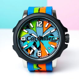 A funky and stylish men's watch designed for the brand 'Cat Miller'