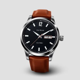A stylish automatic men's watch design featuring a sleek, modern aesthetic