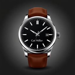 A stylish automatic men's watch design featuring a sleek, modern aesthetic