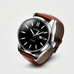 A stylish automatic men's watch design featuring a sleek, modern aesthetic