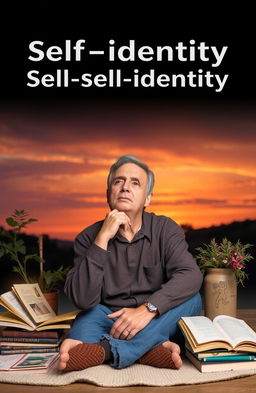 A thoughtful person sitting in a serene environment, contemplating deeply about self-identity