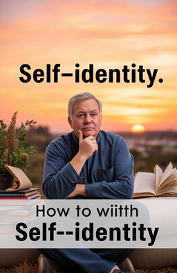 A thoughtful person sitting in a serene environment, contemplating deeply about self-identity