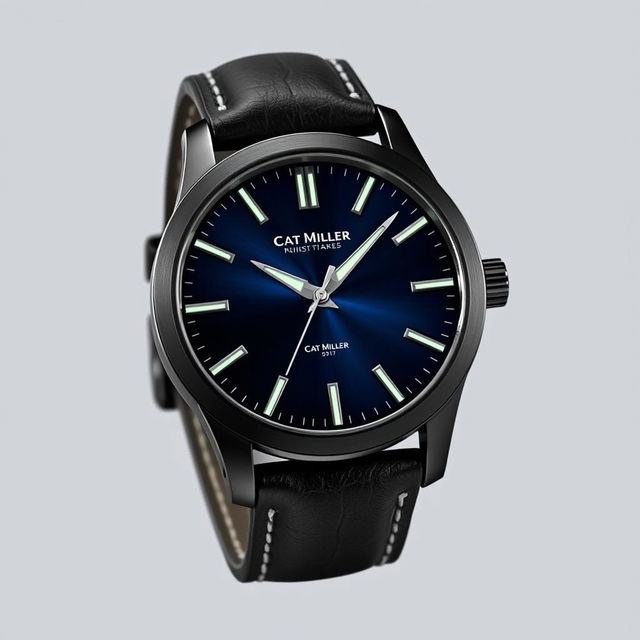 A stylish and modern watch design specifically for men, featuring a sleek and masculine aesthetic