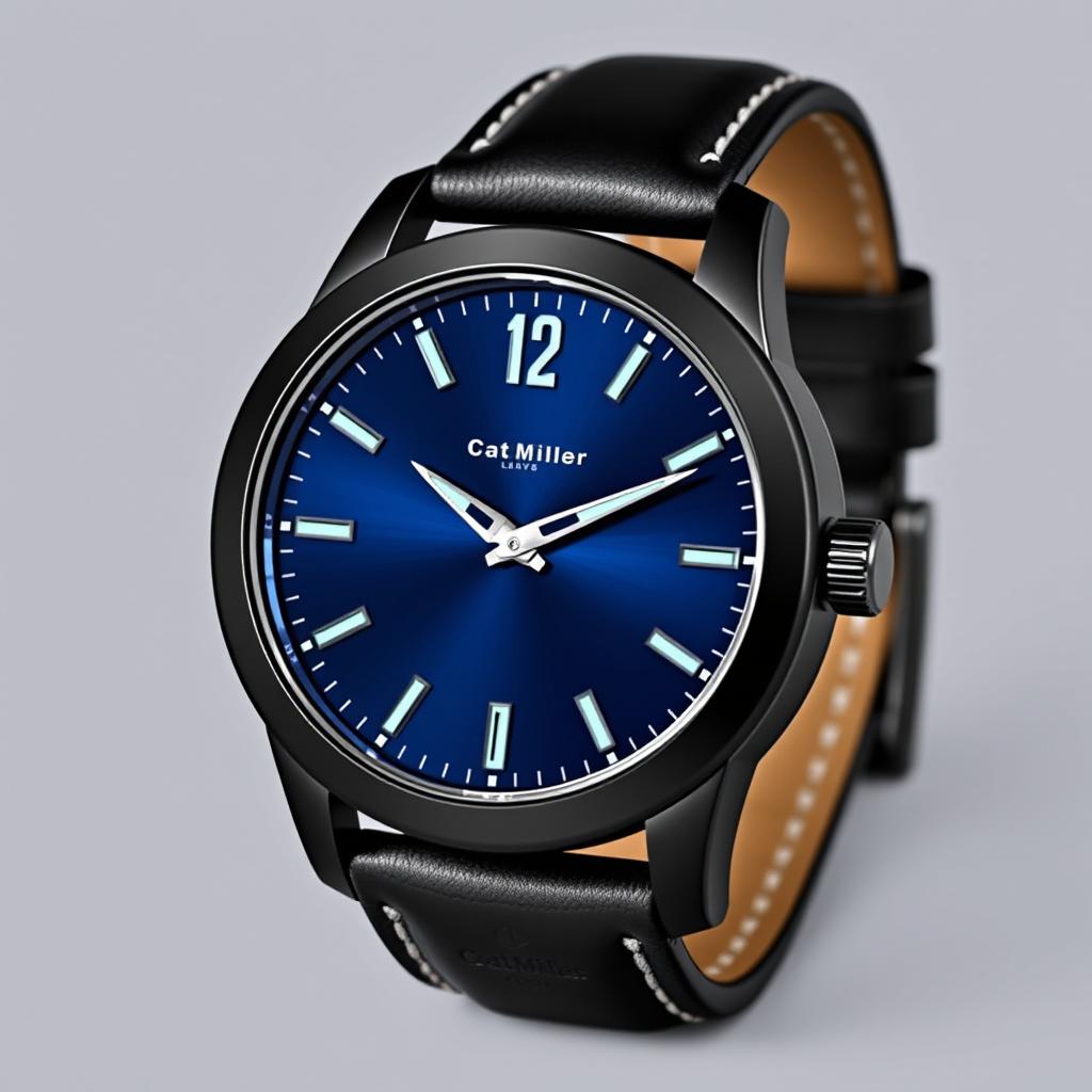 A stylish and modern watch design specifically for men, featuring a sleek and masculine aesthetic